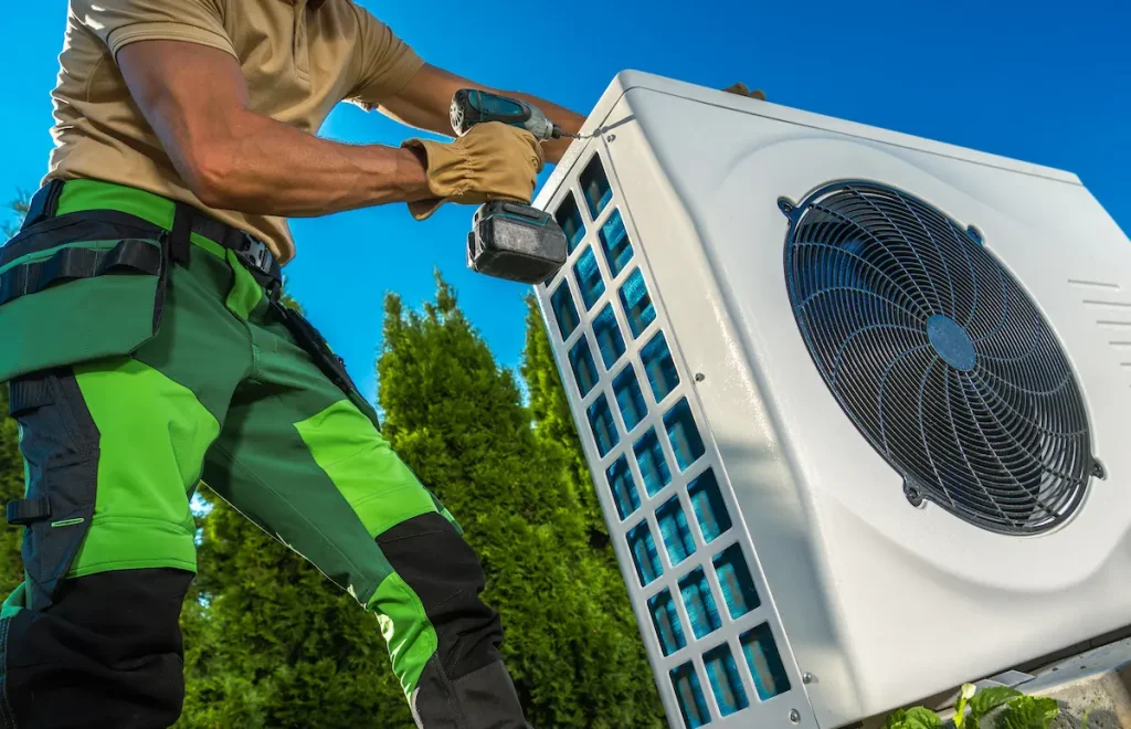 hvac technician installing ac